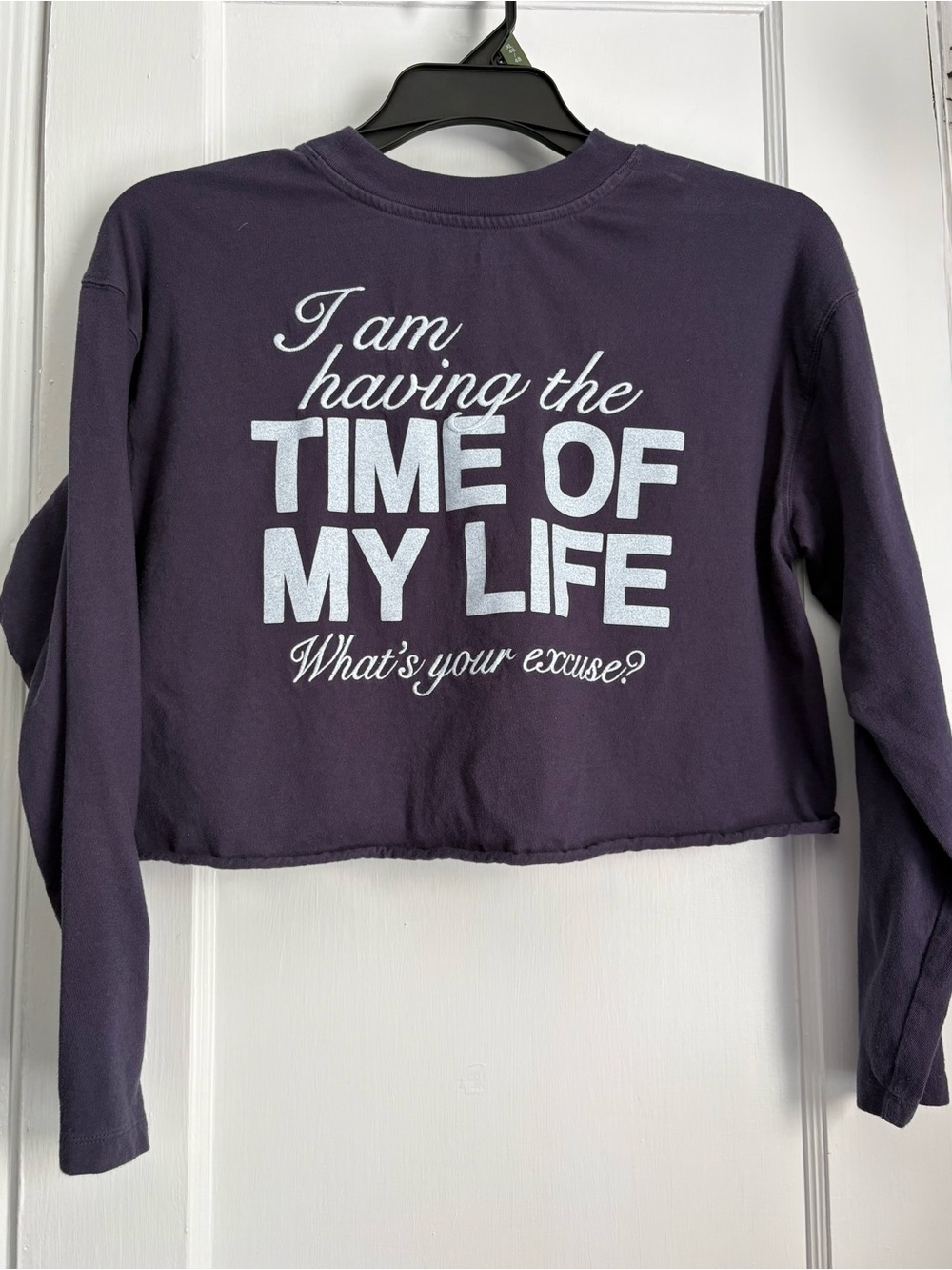 wild fable Purple Graphic Sweatshirt with White Print